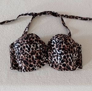 LASCANA for VENUS Leopard Print Bandeau Bikini Top, 34DD